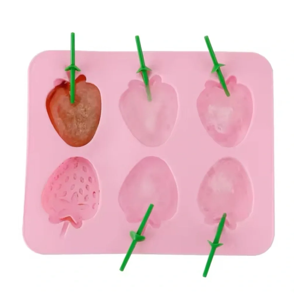NEW Williams Sonoma Strawberry Shaped Pink Silicone Ice Mold Candy Mold